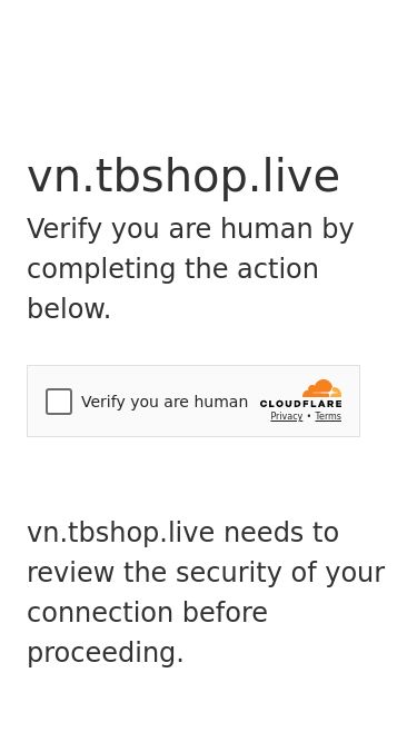 Screenshot 04/06/2025 vn.tbshop.live Just a moment... vn.tbshop.live Verify you are human by completing the action below. vn.tbshop.live needs to review the security of your connection before proceeding. Verification successful Waiting for vn.tbshop.live to respond... Ray ID: 94a57ffe7fa09b96 Performance & security by Cloudflare