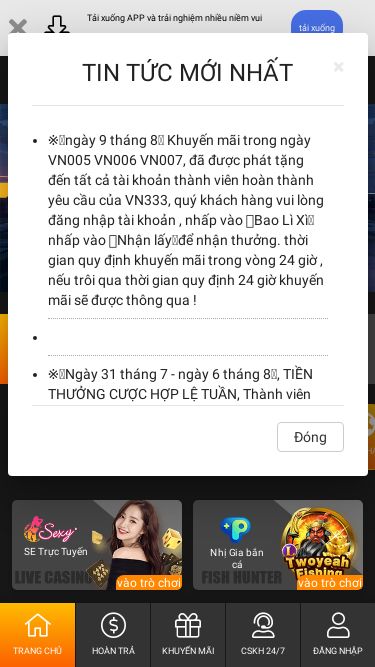 Screenshot 06/07/2024 vn233.com