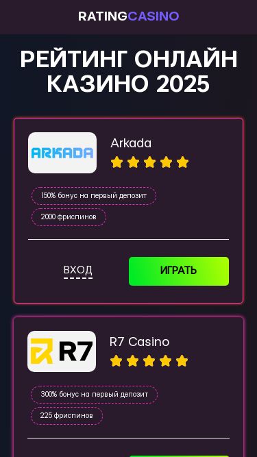 Screenshot 21/01/2025 rating-casino2025.buzz