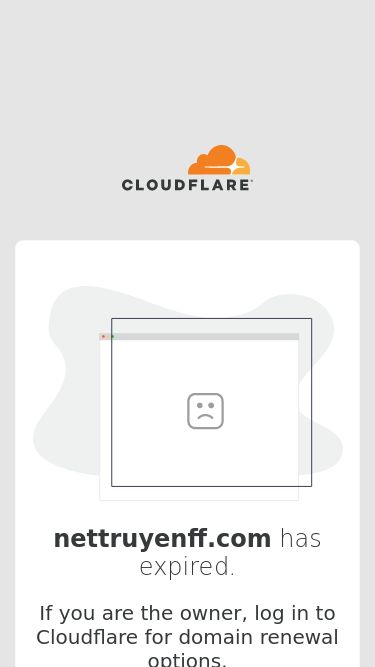 Screenshot 03/03/2025 nettruyenff.com Cloudflare Registrar nettruyenff.com has expired. If you are the owner, log in to Cloudflare for domain renewal options. Go to Cloudflare Dashboard
