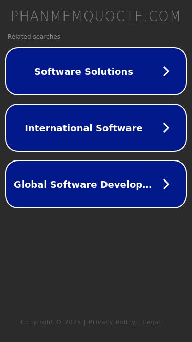 Screenshot 13/03/2025 phanmemquocte.com phanmemquocte.com phanmemquocte.com Copyright © 2025 | Privacy Policy | Legal The domain phanmemquocte.com may be for sale. Click here to inquire about this domain.