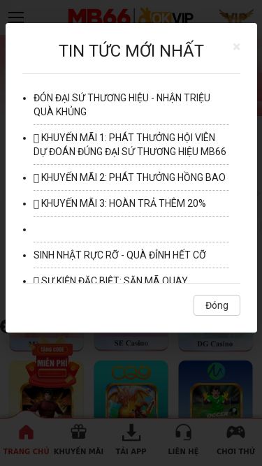 Screenshot 14/05/2025 m.mb6668.top MB66 – Trang web giải trí trực tuyến uy tín TOP 1 năm 2025! ĐĂNG KÝ ĐĂNG NHẬP L ĐÓN ĐẠI SỨ THƯƠNG HIỆU - NHẬN TRIỆU QUÀ KHỦNG 