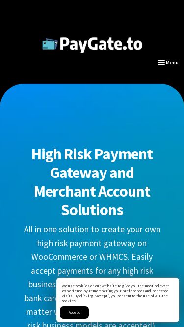 Screenshot 10/05/2025 paygate.to High Risk Payment Gateway and Merchant Account Solutions - PayGate.to We use cookies on our website to give you the most relevant experience by remembering your preferences and repeated visits. By clicking “Accept”, you consent to the use of ALL the cookies. Accept Customize Consent Preferences We use cookies to help you navigate efficiently and perform certain functions. You will find detailed information about all cookies under each consent category below.... Show more Necessary Always Active Necessar