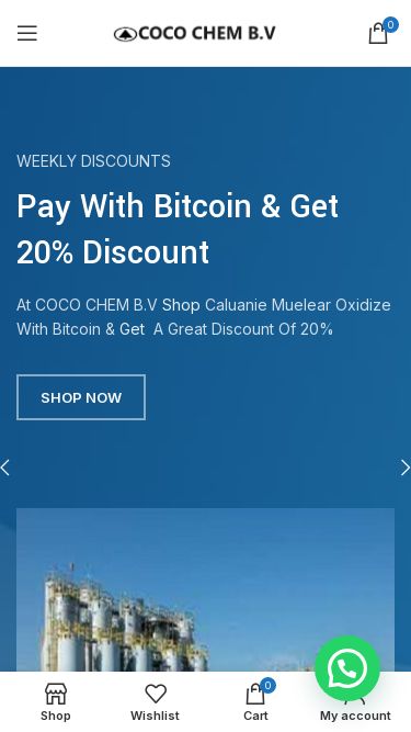 Screenshot 23/05/2025 cocochembv.com Buy Caluanie Mulear Oxide Online USA - COCO CHEM B.V (31) 62-080-4596 info.cocochembv@gmail.com USA / Netherlands Wholesale Payment Options Shipping Return Policy Privacy Select category Select category Caluanie Muelear Oxidize Red Mercury Search Login / Register Wishlist 0 Compare 0 items $0 Menu 0 items $0 HOME SHOP ABOUT US BLOG FAQ CONTACT WhatsApp: +(31) 62-080-4596 WeChat ID: Cocochembv WEEKLY DISCOUNTS Pay With Bitcoin & Get 20% Discount At COCO CHEM B.V Shop Caluanie Muelear Oxidize With Bitcoin