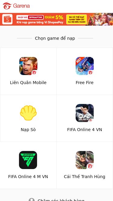 Screenshot 09/03/2025 napthex5.wuaze.com Trung tâm nạp thẻ Garena Đăng nhập Chăm sóc khách hàng Chọn game để nạp Liên Quân Mobile Free Fire Nạp Sò FIFA Online 4 VN FIFA Online 4 M VN Cái Thế Tranh Hùng Chăm sóc khách hàng CÔNG TY CỔ PHẦN PHÁT TRIỂN THỂ THAO ĐIỆN TỬ VIỆT NAM Giấy CNĐKKD số 0104459874, cấp lần đầu ngày 06/02/2009 | Cơ quan cấp: Phòng Đăng ký kinh doanh- Sở Kế hoạch và đầu tư TP Hồ Chí Minh Địa chỉ trụ sở 2: Tầng 15, Tòa nhà Phú Mỹ Hư