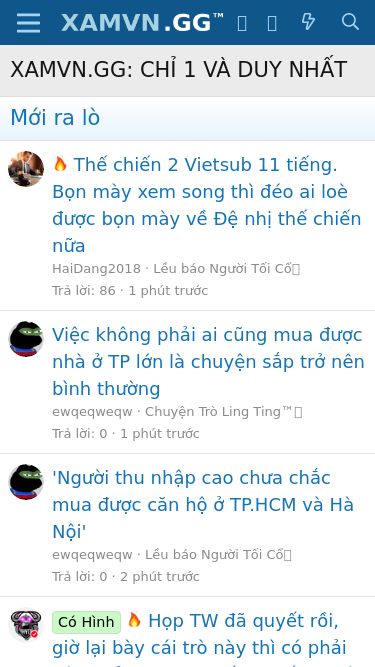 Screenshot 14/04/2025 xamvn.run XAMVN.GG: Tin tức xã hội, gái gú, kinh tế tài chính Trang chủ Bài viết mới Lều báo Quán Con Sò Say Trại Sáng tác 