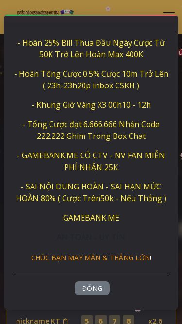 Screenshot 21/02/2025 chanlebank.jp Hệ Thống Chẵn Lẻ Bank Uy Tín Trang ChủGiftcodeNhiệm Vụ NgàyNổ HũHoàn Cược LỗiĐiểm DanhFan Miễn PhíNhiệm Vụ GameTrở Thành CTVChuỗi Cược NgàyĐăng NhậpĐăng Ký CSKH 24/24 Liên Hệ Quảng Cáo Box Chat Box Thông Báo ( Bắt Buộc Vào )GAMEBANK.ME © 2025 - 2027Đăng Nhập Đăng KýCLTXCLTX2GẤP 3TỔNG 3 SỐ1 PHẦN 3XIÊNĐOÁN SỐXSMBXSMB2GAMEBANK.ME Tự tin là website đứng đầu thị trường thanh toán 10s, uy tín tốc độ, CSKH 24/