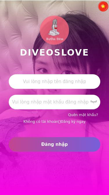 Screenshot 19/05/2025 diveoslove.com DIVEOSLOVE Quên mật khẩu? Không có tài khoản？Đăng ký ngay Đăng nhập