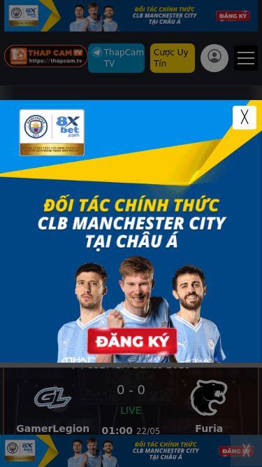Screenshot 22/05/2025 v2.thapcam73.buzz ThapcamTV Thể thao trực tiếp, xem thể thao online link Thapcam TV nhanh nhất TRANG CHỦ LỊCH THI ĐẤU KẾT QUẢ XEM LẠI XOILAC.TV Telegram ThapCam TV Đặt Cược Uy Tín Chào huynh đài, Huynh đài cần đăng nhập để tham gia bình luận và sử dụng các tính năng nâng cao nhé. Sign in with Google Bóng đá Live eSports Live Sự kiện Tennis Bóng rổ Bóng chuyền Cầu lông Đua xe Võ thuật Môn khác Bi-a TRANG CHỦ LỊCH THI ĐẤU KẾT QUẢ XEM LẠ