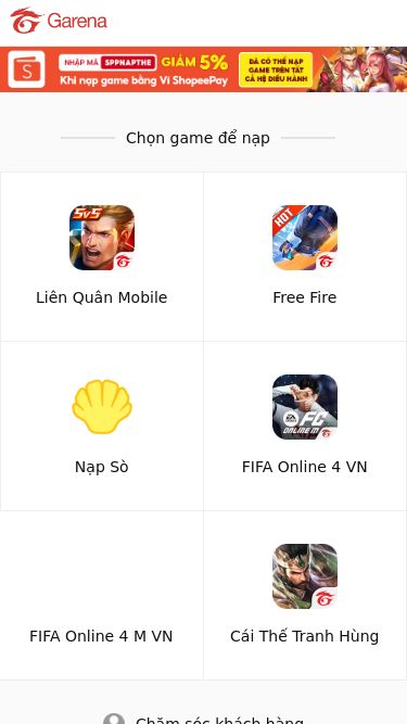 Screenshot 14/06/2025 napthex5.wuaze.com Trung tâm nạp thẻ Garena Đăng nhập Chăm sóc khách hàng Chọn game để nạp Liên Quân Mobile Free Fire Nạp Sò FIFA Online 4 VN FIFA Online 4 M VN Cái Thế Tranh Hùng Chăm sóc khách hàng CÔNG TY CỔ PHẦN PHÁT TRIỂN THỂ THAO ĐIỆN TỬ VIỆT NAM Giấy CNĐKKD số 0104459874, cấp lần đầu ngày 06/02/2009 | Cơ quan cấp: Phòng Đăng ký kinh doanh- Sở Kế hoạch và đầu tư TP Hồ Chí Minh Địa chỉ trụ sở 2: Tầng 15, Tòa nhà Phú Mỹ Hư