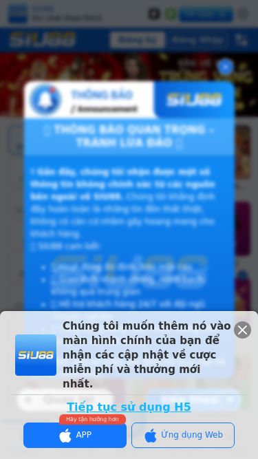 Screenshot 21/03/2025 siu887.com SIU88 - Uy Tín, Bảo Mật Và Nhanh Chóng SIU88Vui chơi thoả thíchTải ngayĐăng kýĐăng NhậpPhổ biếnCasinoThể ThaoXổ SốBắn CáGame BàiNổ HũThể Thao Điện TửĐá gàThể thaoBóng đáDạo Chơi Phố ĐêmCMD Sảnh trò chơiBaccarat VIPSảnh DGBaccaratSicboXóc đĩaXóc ĐĩaMiền BắcĐường Mạt Chược 2Jackpot Bắn CáTôm Cua CáKho báu của RồngSư Tử May Mắn Sư TửBắn Cá May MắnSIÊU CẤP ACEJackpot Vua Đại DươngĐế Quốc Hoàn