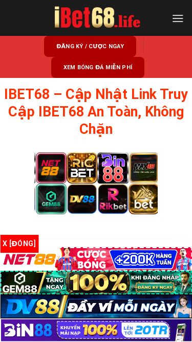 Screenshot 20/04/2026 ibet68.life IBET68 - Link IBET68.COM Chính Thức - Nhà Cái Uy Tín Sô 1 Skip to content Đăng ký / Cược ngay Xem bóng đá miễn phí Trang chủ Game Bài Thể Thao Casino Bắn Cá E – Sports Xổ Số Khuyến Mãi Hướng dẫn Tải App IBET68 Đăng Ký IBET68 Đăng Nhập IBET68 Nạp Tiền IBET68 Rút Tiền IBET68 Đại Lý IBET68 Tin tức Đăng ký / Cược ngay Xem bóng đá miễn phí IBET68 – Cập Nhật Link Truy Cập IBET68 An Toàn, Không Chặn IBET68 là nền tảng cá c