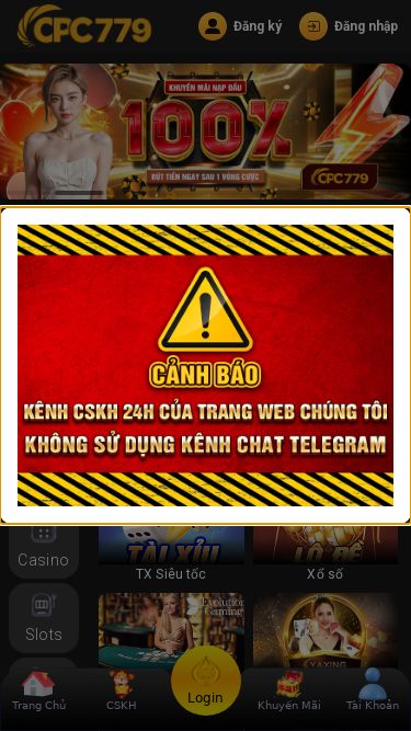 Screenshot 08/03/2025 cpc779.com CPC779.COMĐăng kýĐăng nhập