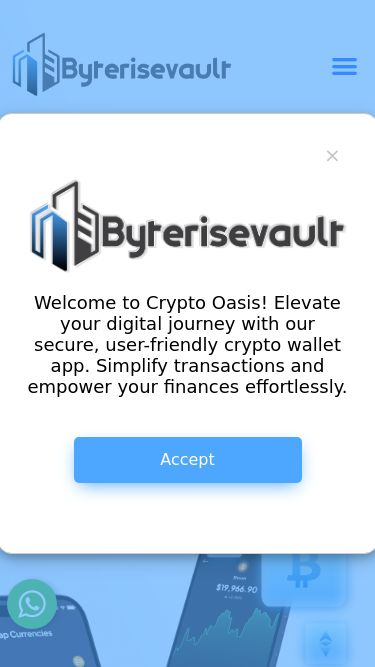 Screenshot 20/03/2025 byterisevault.com byterisevault byterisevault – Cryptocurrency Skip to content Home About Contact Us Sign Up Menu Home About Contact Us Sign Up Access Wallet Access Wallet Explore, Trade, and Prosper with our crypto platform Cryptocurrency byterisevault is the easiest, safest, and fastest way to buy & sell crypto asset exchange. Get Started The Currency of the Future. Cryptocurrencies operate on decentralized networks, removing the need for intermediaries such as banks. Get Started we provide services Buy & sell co