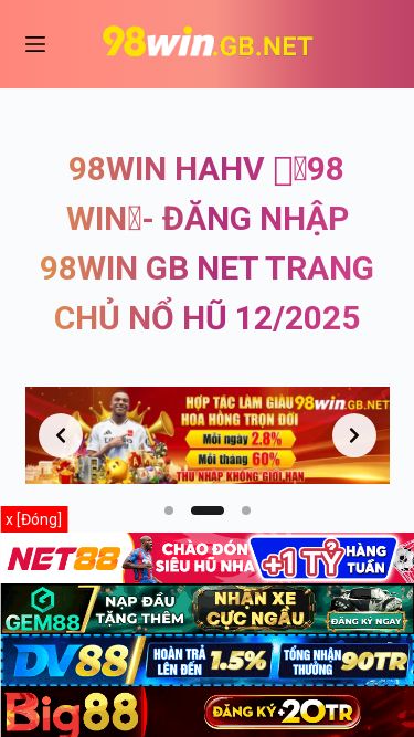 Screenshot 14/03/2026 hahvip.io 98Win hahv 
