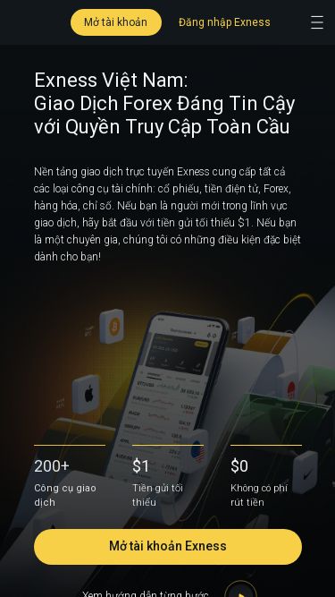 Screenshot 10/04/2025 ex-onlinetrading.com Exness Việt Nam: Nền Tảng Giao Dịch Forex Hàng Đầu To main content Đăng nhập Exness Mở tài khoản Giới Thiệu Tính Năng Giao Dịch Hỗ Trợ Bắt đầu giao dịch Nền tảng Thêm Độ Tin Cậy Uy Tín An Ninh Phương Thức Nạp & Rút Tiền Đăng ký Tài khoản Demo Các loại tài khoản Đăng nhập Exness MetaTrader 4 Exness MetaTrader 5 Ứng dụng Android (APK) Ứng dụng cho PC Thiết bị đầu cuối web Giao dịch Bitcoin Giới Thiệu Độ T
