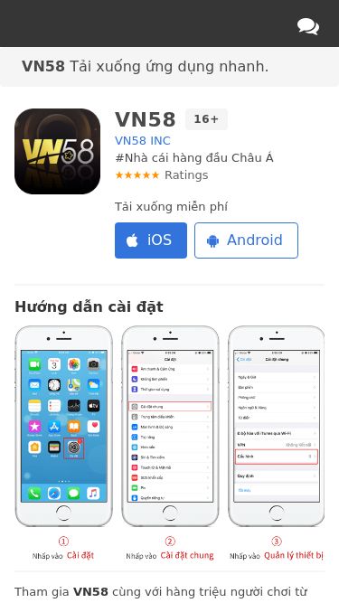Screenshot 23/04/2025 download.5812366.vip VN58 | Nhà Cái Hàng Đầu Châu Á You need to enable JavaScript to run this app. VN58 Tải xuống ứng dụng nhanh. VN5816+ VN58 INC #Nhà cái hàng đầu Châu Á Ratings Tải xuống miễn phí iOS Android Hướng dẫn cài đặt Tham gia VN58 cùng với hàng triệu người chơi từ mọi nơi trên thế giới! Đắm mình vào thế giới sôi động, đặt cược và chiến thắng để chứng minh rằng bạn là người chiến thắng thực sự. Đầu tư và nân