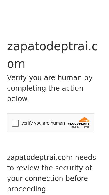 Screenshot 24/02/2025 zapatodeptrai.com Just a moment...zapatodeptrai.comVerify you are human by completing the action below.zapatodeptrai.com needs to review the security of your connection before proceeding.Verification successfulWaiting for zapatodeptrai.com to respond...Enable JavaScript and cookies to continueRay ID: 917028542e5946a3Performance & security by Cloudflare