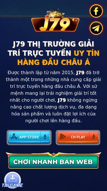 Screenshot 08/03/2025 j79.pro J79 - Game bài đổi thưởng uy tín nhất Việt Nam J79 thị trường giải trí trực tuyến uy tín hàng đầu châu á Được thành lập từ năm 2015, J79 đã trở thành một trong những nhà cung cấp giải trí trực tuyến hàng đầu châu Á. Với sứ mệnh mang lại trải nghiệm giải trí tốt nhất cho người chơi, J79 không ngừng nâng cao chất lượng dịch vụ, đa dạng hóa sản phẩm và luôn đặt lợi ích của người chơi lên