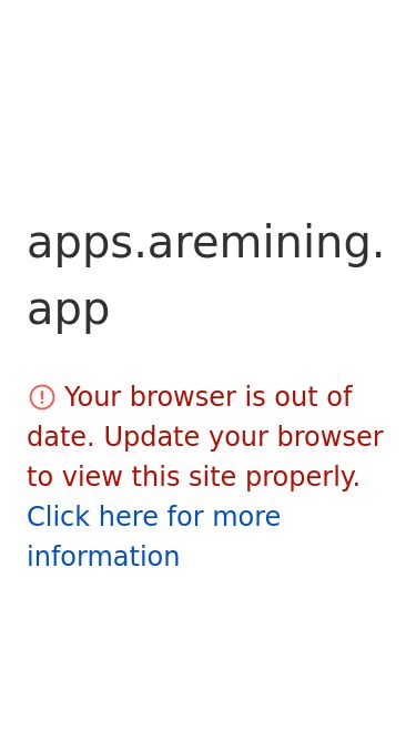 Screenshot 16/01/2025 apps.aremining.app