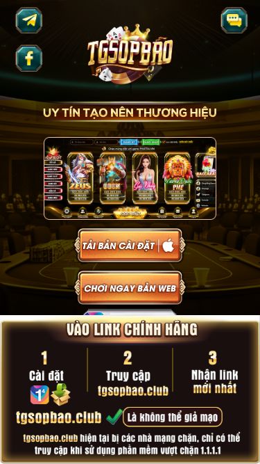 Screenshot 21/02/2025 tai.tgsopbao.club TGSOPBAO: Cổng game bài đẳng cấp quốc tế Bản cài đặt đã được đổi tên nhằm vượt qua sự kiểm duyệt. Bản cài đặt đã được đổi tên nhằm vượt qua sự kiểm duyệt. Cài đặt để vượt chặn khi cần TGSOPBAO | Game Bài Bom Tấn - Link tải TGSOPBAO iOS, Android, APK mới nhất TGSOPBAO  là một trong những cổng game bài đình đám và được yêu thích nhất hiện nay. Với đa dạng các trò chơi và tính năng hấp d