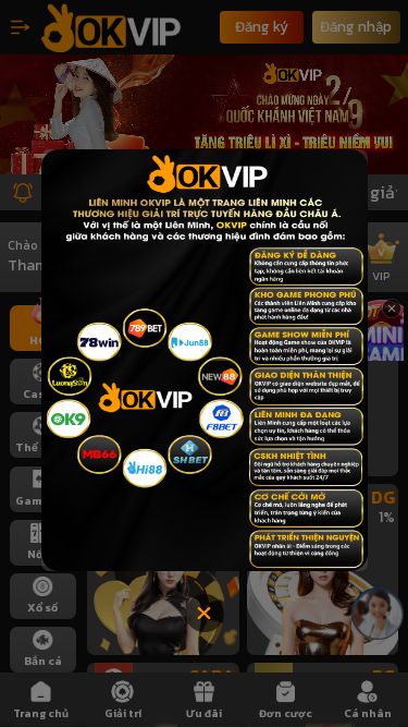 Screenshot 08/05/2025 okbetbetvip.com Welcome to OKBET Trang chủ Tiếng việt Nạp tiền Rút tiền Giải trí Casino 61 Game Bài 135 Nổ Hũ 2103 Xổ Số 65 Bắn Cá 44 Đá Gà 3 ESports IM EThểThao TF EThểThao Mục lục khác Khuyến Mãi Đại lý Tải Ứng Dụng Tải xuống Android Tải xuống IOS Đăng ký Đăng nhập Tập đoàn OKVIP tập đoàn giải trí hàng đầu châu á . Nạp rút nhanh chóng chỉ trong 3 phút. Sự hài lòng của khách hàng là niềm vui của chúng tôi. Chào mừn
