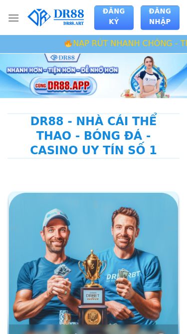 Screenshot 03/05/2025 nikeshoesinc.us.com DR88 - TRANG CHỦ CHÍNH THỨC NHÀ CÁI DR88 Skip to content Đăng ký Đăng nhập Đăng ký Đăng nhập DR88 Thể Thao E-Sports Game Bài Đá Gà / Đua Ngựa Xổ Số Trò Chơi Bắn Cá Khuyến Mãi NẠP RÚT NHANH CHÓNG - TRÒ CHƠI ĐA DẠNG - ĐỘI NGŨ CSKH CHUYÊN NGHIỆP LUÔN LUÔN SẴN SÀNG HỖ TRỢ BẠN BẤT CỨ LÚC NÀO ! UY TÍN TẠO NÊN THƯƠNG HIỆU, BẢO VỆ AN TOÀN NGUỒN TIỀN, NẠP RÚT CÀNG YÊN TÂM HƠN ! DR88 - Nhà cái thể thao - bóng đá 