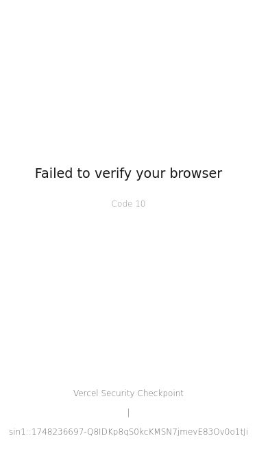Screenshot 26/05/2025 my.unicornbrothers.world Vercel Security Checkpoint Failed to verify your browser Website owner? Click here to fix Code 10 Vercel Security Checkpoint | sin1::1748236697-Q8IDKp8qS0kcKMSN7jmevE83Ov0o1tJi