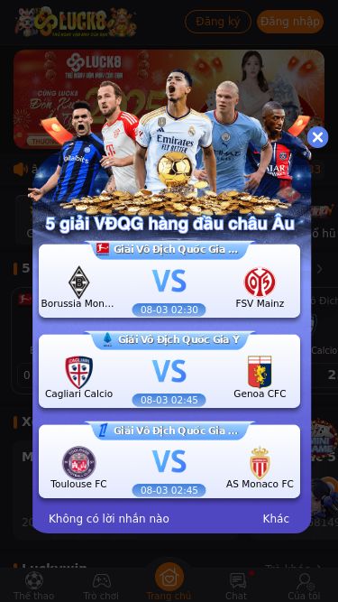 Screenshot 06/03/2025 vip.6cluck8.cc LUCK8 Casino | Truy Cập Nhà Cái Số 1 Tại Việt NamWelcome Thông báo thanh toán Chi tiết Mã giao dịch: Đội: Tiền cược: Thưởng: Tiền nạp đã xử lý thành côngSố tiền: Tiền rút đã xử lý thành côngSố tiền: Tiền rút đã xử lý thành côngSố tiền: Xác nhận đã nhận tiền Lịch sử Đăng kýĐăng nhập Quý khách hàng thân mến! Để tạo cho người chơi trải nghiệm trò chơi phong phú hơn, công ty chúng tôi đã tăng