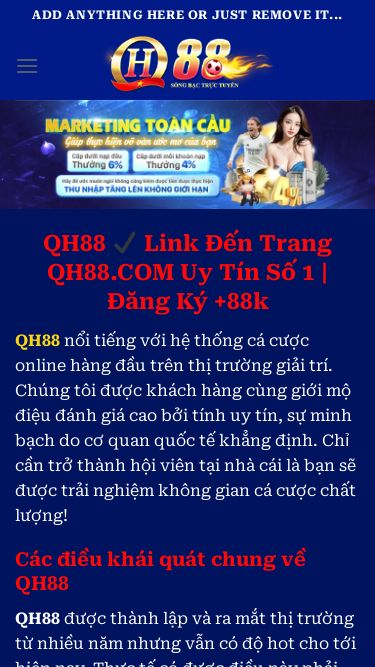 Screenshot 02/05/2025 qh88ii.co QH88 ✔️ Link Đến Trang QH88.COM Uy Tín Số 1 2025 Bỏ qua nội dung Add anything here or just remove it... Qh88 Giới Thiệu Đăng Ký Nạp Tiền Rút Tiền Tải App Liên Hệ QH88 QH88 Link Đến Trang QH88.COM Uy Tín Số 1 | Đăng Ký +88k QH88 nổi tiếng với hệ thống cá cược online hàng đầu trên thị trường giải trí. Chúng tôi được khách hàng cùng giới mộ điệu đánh giá cao bởi tính uy tín, sự minh bạch do cơ quan quốc tế kh