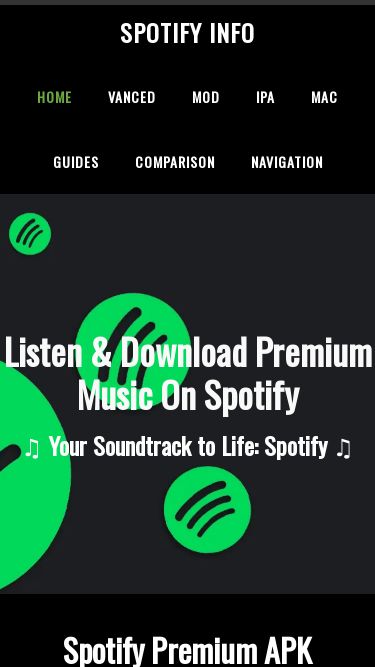 Screenshot 09/06/2025 spotifyinfo.app Spotify Premium APK v9.0.44.348 Download (Fully Unlocked) 2025 Skip to primary navigation Skip to main content Skip to footer Spotify Info Home Vanced MOD Lite MOD IPA MAC Guides How To Download Songs On Spotify How to Connect Spotify to Alexa Spotify Careers How to Add Members to Spotify Family Comparison Navigation About Us Privacy Policy Contact Us DMCA Copyright Google AdSense Program Policies Sitemap Listen & Download Premium Music On Spotify ♫ Your Soundtrack to Life: Spotify ♫ Spotify Premium