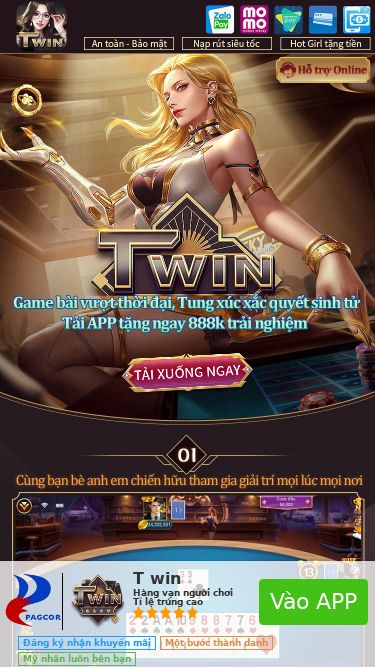 Screenshot 24/02/2025 twin68.cafe TWIN - TRANG CHỦ CHÍNH THỨC TWIN68 TẠI VIỆT NAM - TẢI GAME TẶNG 888K Đang tiến hành tải số liệu T win Hàng vạn người chơi Tỉ lệ trúng cao Vào APP Đăng ký nhận khuyến mãi Một bước thành danh Mỹ nhân luôn bên bạn