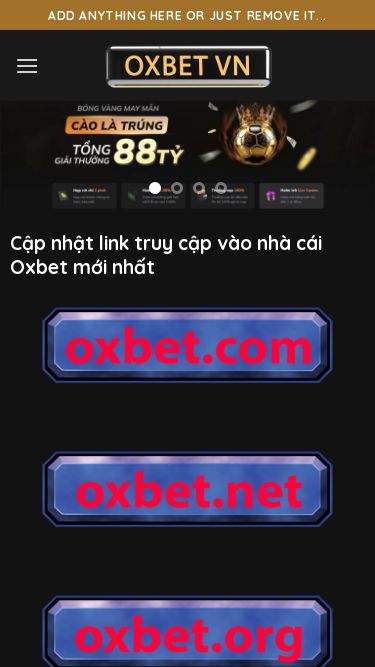 Screenshot 06/05/2025 oxbetvn.site OXBET ⚡️ Link vào nhà cái OXBET VN ⭐️ Tặng 100k - Oxbet VN Skip to content Add anything here or just remove it... Đăng ký Nạp tiền Rút tiền Casino Online Thủ Thuật Sự Kiện Tin tức Đăng ký Đăng nhập Cập nhật link truy cập vào nhà cái Oxbet mới nhất Cập nhật những chương trình khuyến mãi mới nhất của Oxbet Check độ uy tín của nhà cái Oxbet Dù Việt Nam chưa chính thức cấp phép cho các hình thức cá cược trực tuy