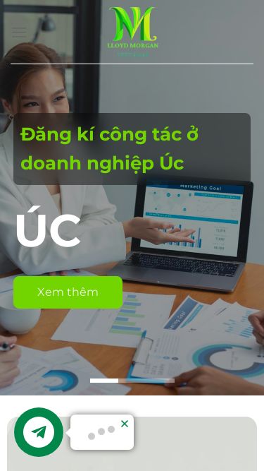 Screenshot 26/05/2025 lloydmorgan2021.com LLoyd Morgan Vietnam – Xuất khẩu lao động Bỏ qua nội dung Tầng 22, Capital Place, 29 Liễu Giai, Ba Đình, Hà Nội contact.lloydmorgan2021@gmail.com Tư Vấn Ngay Trang Chủ Giới Thiệu Xuất khẩu lao động Châu Âu Xuất khẩu lao động Nhật Bản Công tác tại Úc Bài viết Liên hệ Đăng kí công tác ở doanh nghiệp Úc Úc Xem thêm Xuất khẩu lao động NHẬT BẢN Xem thêm Xuất khẩu lao động Hàn Quốc Xem thêm Giới thiệu Giới thi