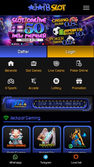 Screenshot 05/03/2025 ajaibslot.net AjaibSlot: Nikmati Tahun 2025 dengan Bonus dan Hadiah Terbesar! Link Alternatif Whatsapp Telegram Livechat Daftar Login Beranda Slot Games Live Casino Poker Online E-Sports Arcade Lottery Promotion Daftar Login Beranda Slot Games Live Casino Poker Online E-Sports Arcade Lottery Promotion Jackpot Gaming Dodo Gaming Nolimit City Microgaming Playstar Toptrend Gaming Spadegaming Live Gaming gameplay OpusGaming OG Casino WE Casino Playtech IDNLive Sports Gaming CMD368 UBOBET Sabasports TFGaming SabaEsports Ultra