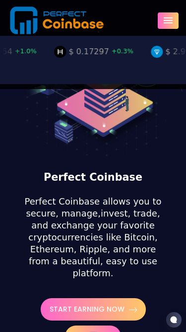 Screenshot 07/05/2025 perfectcoinbase.com Perfect Coinbase - providing you with a smart investing platform :: Cryptocurrencies, Forex Trading | CFD Trading | Online Trading Message Alert!   Message Alert!   Home About Us Precious Metals Our Solutions Trading Platform Exchange Digital Assets Algorithmic Trading Trading Instruments Sign Up Sign In Contact Us $ 96569.1 +2.1% $ 1806.96 +2.1% $ 0.99968 +0.0% $ 2.11324 -0.1% $ 597.808 +0.1% $ 145.213 +1.4% $ 0.99753 -0.0% $ 0.66165 +1.4% $ 0.16987 +1.8% $ 0.24637 +0.3% $ 3.28232 +1.5% $ 13.5180 +0.6% $ 1