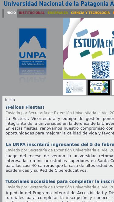 Screenshot 23/01/2025 www.unpa.edu.ar