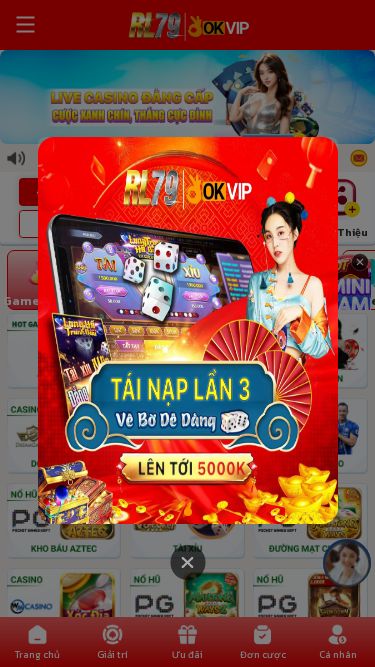 Screenshot 11/05/2025 rl79.com Welcome to Rl79 Trang chủ Tiếng việt Nạp tiền Rút tiền Giải trí Casino 61 Game Bài 135 Nổ Hũ 2103 Xổ Số 65 Bắn Cá 44 Đá Gà 3 ESports IM EThểThao TF EThểThao Mục lục khác Khuyến Mãi Đại lý Tải Ứng Dụng Tải xuống Android Tải xuống IOS Chào mừng đến với Rl79 Chào mừng đến với Rl79 Đăng nhập Đăng Ký Chia Sẻ Tin Tức Đại Lý Giới Thiệu Game HOT Casino Nổ hũ Bắn cá Thể thao Game bài Đá gà Xổ số Esports Đ