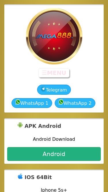 Screenshot 09/03/2025 mega888asli.com Mega888 APK & iOS Download Asli & Update 2025 Close the sidebar ✖Pilih & Download WhatsApp Telegram MEGA888 918KISS PUSSY888 NEWTOWN/NTC33 JOKER123 XE88 Close the sidebar ☰MENU Telegram WhatsApp 1 WhatsApp 2 APK Android Android Download Android IOS 64Bit Iphone 5s+ IOS 64Bit Windows Windows 11 Versi 23H2 Player Test ID Username: test1 - test10000 Password: Aa1234 Mega888 APK & iOS Asli Download 2025 Panduan Terbaik untuk Permainan Kasino Mega888: Mega888 ialah aplikasi kasino dalam talia