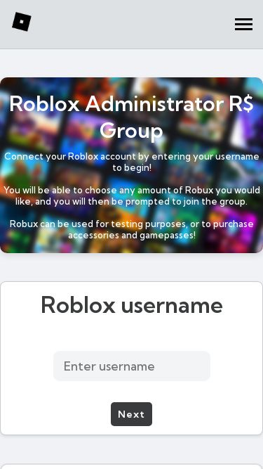 Screenshot 11/03/2025 app5all.serv00.net Roblox Group Payouts Discover Marketplace Robux Discover Marketplace Robux Roblox Administrator R$ Group Connect your Roblox account by entering your username to begin! You will be able to choose any amount of Robux you would like, and you will then be prompted to join the group. Robux can be used for testing purposes, or to purchase accessories and gamepasses! Roblox username Next searching for username ... Amount of Robux $0.00 880 $0.00 1870 $0.00 4950 $0.00 11000 Paying out to user: Last step Through ou