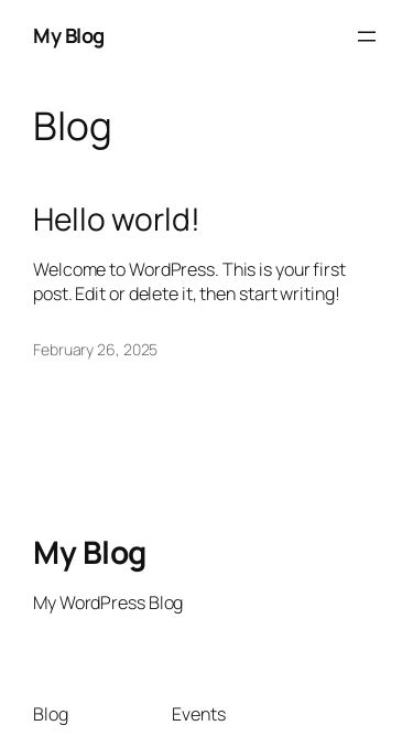 Screenshot 18/03/2025 448kbet.com My Blog – My WordPress Blog Skip to content My Blog Sample Page Blog Hello world! Welcome to WordPress. This is your first post. Edit or delete it, then start writing! February 26, 2025 My Blog My WordPress Blog BlogAboutFAQsAuthors EventsShopPatternsThemes Twenty Twenty-Five Designed with WordPress