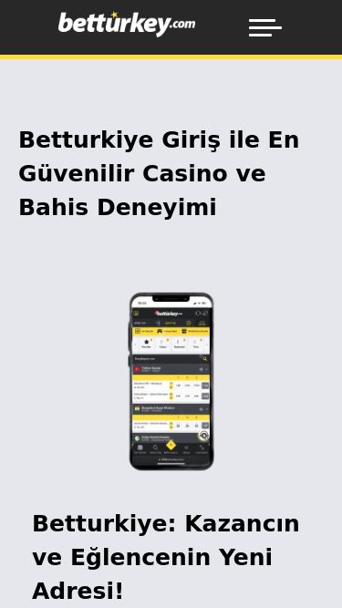 Screenshot 28/02/2025 betturkiye-giris.com Betturkiye Giriş – Güvenilir Online Casino ve Bahis Sitesi İndir Bonuslari Telegram Betturkiye Giriş ile En Güvenilir Casino ve Bahis Deneyimi Betturkiye: Kazancın ve Eğlencenin Yeni Adresi! Hızlı ve güvenilir bir şekilde online casino ve bahis dünyasına adım atın! Gelişmiş güvenlik sistemlerimiz sayesinde, Betturkey giriş yaparak platformumuza masaüstü ve mobil cihazlarınızdan sorunsuz bir şekilde erişebilirsiniz. En sevilen casino oyunları, heyecan dolu slot makineleri ve yüks