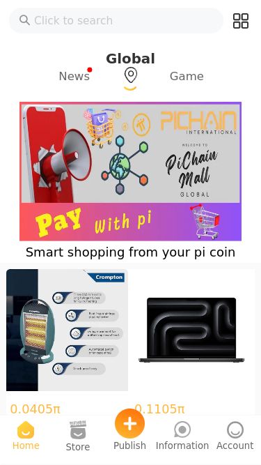 Screenshot 10/03/2025 pinetworkmart.com Pi Chain Mall News Global Game