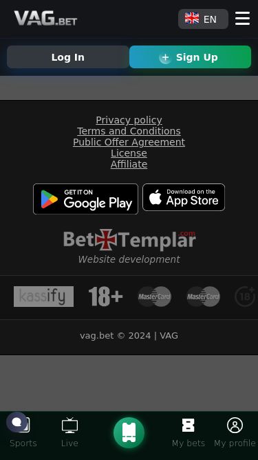 Screenshot 22/12/2024 vag.bet