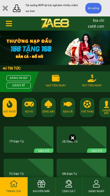 Screenshot 11/05/2025 m.za63.com ZA68 Tải xuống APP và trải nghiệm nhiều niềm vui hơn tải xuống Địa chỉ za68.com TIN TỨC: L 
