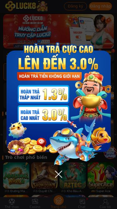 Screenshot 30/04/2025 uytin8.888luck8.xyz LUCK8 Casino | Truy Cập Nhà Cái Số 1 Tại Việt Nam Welcome Thông báo thanh toán Chi tiết Mã giao dịch: Đội: Tiền cược: Thưởng: Tiền nạp đã xử lý thành công Số tiền: Tiền rút đã xử lý thành công Số tiền: Tiền rút đã xử lý thành công Số tiền: Xác nhận đã nhận tiền Lịch sử Đăng ký Đăng nhập Quý khách hàng thân mến! Để tạo cho người chơi trải nghiệm trò chơi phong phú hơn, công ty chúng tôi đã 