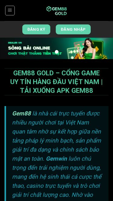 Screenshot 10/09/2025 gem88.gold Gem88 Gold – Cổng Game Uy Tín Hàng Đầu Việt Nam | Tải xuống APK Gem88 Skip to content Gem88 Live Casino Thể Thao Lô Đề Game Bài Nổ Hũ Bắn Cá Tin Tức Đăng Ký Đăng Nhập Đăng Ký Đăng Nhập Gem88 Gold – Cổng Game Uy Tín Hàng Đầu Việt Nam | Tải xuống APK Gem88 Gem88 là nhà cái trực tuyến được nhiều người chơi tại Việt Nam quan tâm nhờ sự kết hợp giữa nền tảng pháp lý minh bạch, sản phẩm giải trí đa dạng v
