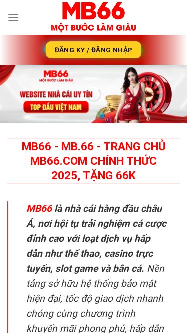 Screenshot 17/04/2025 threescompany.org.uk MB66 - MB.66 - Trang Chủ MB66.COM Chính Thức 2025, Tặng 66K Skip to content MB66 GIỚI THIỆU Hướng Dẫn Đăng Nhập MB66 Đăng Ký MB66 Tải App MB66 Rút Tiền MB66 Nạp Tiền MB66 CASINO ĐÁ GÀ BẮN CÁ THỂ THAO KHUYẾN MÃI Đăng Ký / Đăng nhập Đăng Ký / Đăng nhập MB66 - MB.66 - Trang Chủ MB66.COM Chính Thức 2025, Tặng 66K MB66 là nhà cái hàng đầu châu Á, nơi hội tụ trải nghiệm cá cược đỉnh cao với loạt dịch vụ hấp dẫn nh