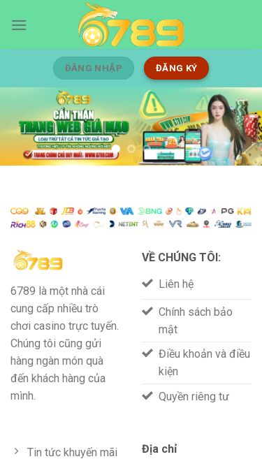 Screenshot 19/04/2025 6789casino.online 6789 CASINO – NHÀ CÁI 6789.COM UY TÍN SỐ 1 CHÂU Á Bỏ qua nội dung ĐĂNG NHẬP ĐĂNG KÝ TRANG CHỦ KHUYẾN MÃI CASINO THỂ THAO BẮN CÁ GAME BÀI 3D NỔ HŨ XỔ SỐ Tin Tức ĐĂNG NHẬP ĐĂNG KÝ 6789 là một nhà cái cung cấp nhiều trò chơi casino trực tuyến.Chúng tôi cũng gửi hàng ngàn món quà đến khách hàng của mình. VỀ CHÚNG TÔI: Liên hệ Chính sách bảo mật Điều khoản và điều kiện Quyền riêng tư Tin tức khuyến mãi