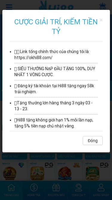 Screenshot 06/08/2024 07:26:50 m.hi88vip6.com